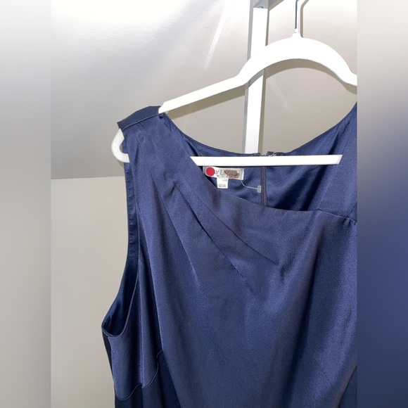 Kay Unger Navy Side Slit Cut Out Gown 20 - Picture 5 of 6